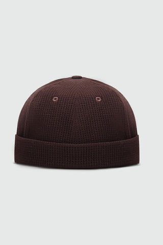 Waffle Textured Docker Cap in Mocha CAP ATTIR-UNISEX