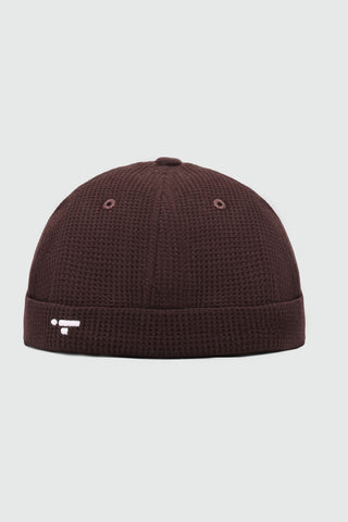 Waffle Textured Docker Cap in Mocha CAP ATTIR-UNISEX