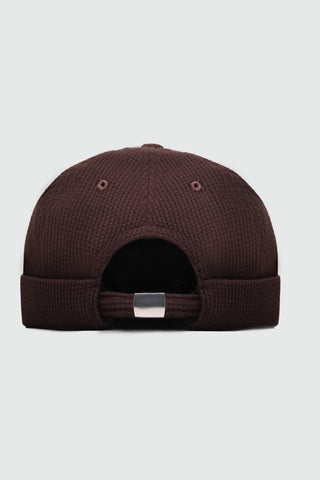 Waffle Textured Docker Cap in Mocha CAP ATTIR-UNISEX