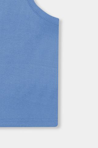 Rib-Knit Tank Top in Sky
