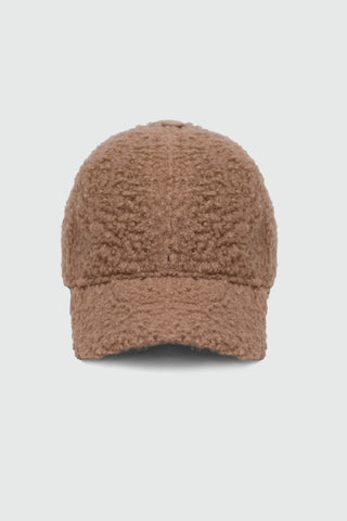 Teddy Fur Baseball Cap in Biege CAP ATTIR-UNISEX