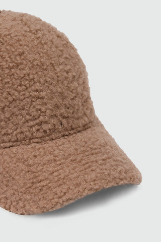 Teddy Fur Baseball Cap in Biege CAP ATTIR-UNISEX
