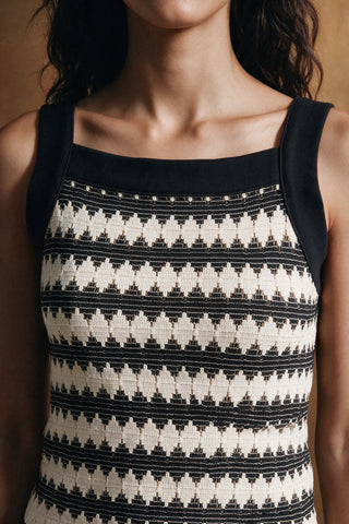 Crochet Knit Tank Top / OFF WHITE TANKTOP ATTIR-WOMEN