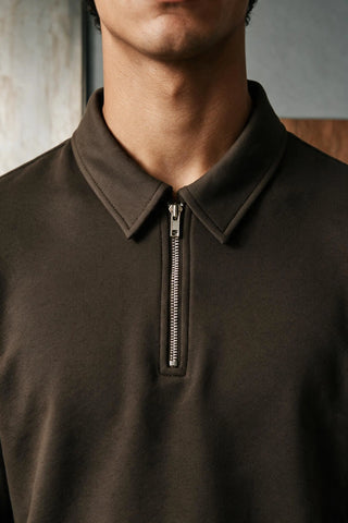 Relaxed-fit Zip-up Polo Shirt POLO ATTIR-MEN