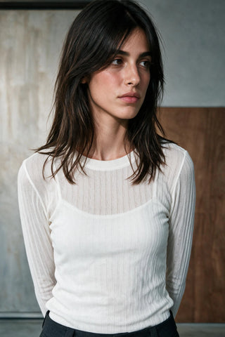 Jacquard Jersey Top TOP ATTIR-WOMEN