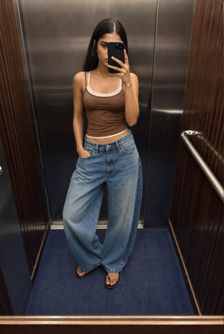 Double Layer Top in Camel