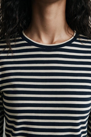 Striped Long Sleeves Top TEE ATTIR-WOMEN