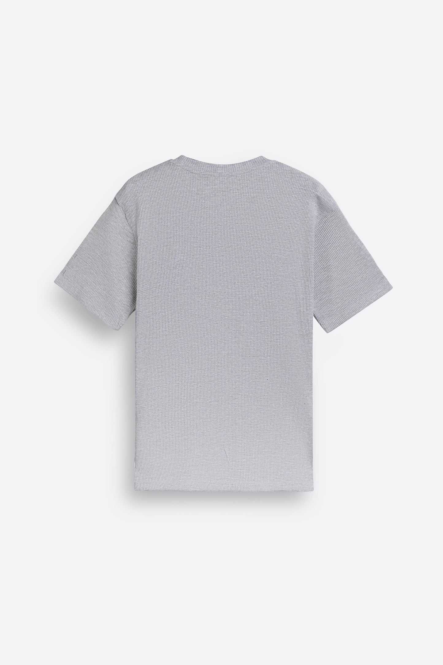 Textured-Knit T-shirt in Heather Grey – Attir
