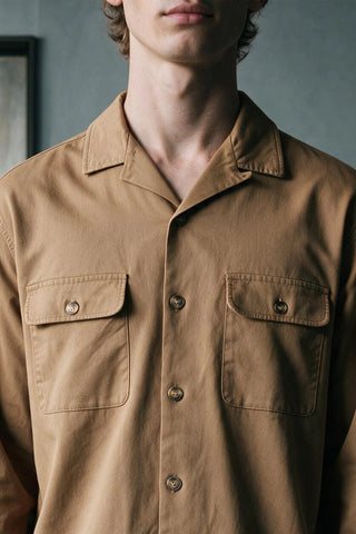 Camp Collar Twill Shacket OVERSHIRT ATTIR-MEN