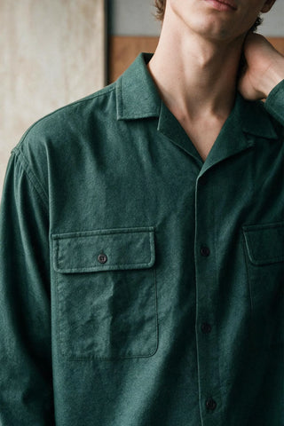 Camp Collar Brushed Shacket OVERSHIRT ATTIR-MEN