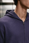 Waffle Zipper Hoodie / NAVY HOODIE ATTIR-MEN