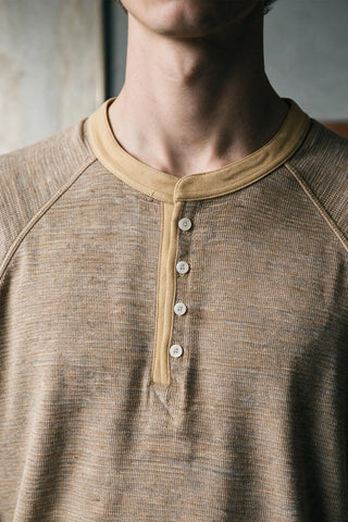 Seam-detail Textured Henley HENLEY ATTIR-MEN