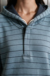 Striped Pullover Hoodie / BLUE HOODIE ATTIR-WOMEN