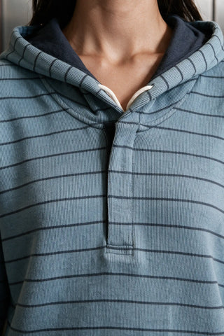 Striped Pullover Hoodie / BLUE HOODIE ATTIR-WOMEN