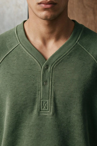 Baseball Neck Henley Shirt HENLEY ATTIR-MEN