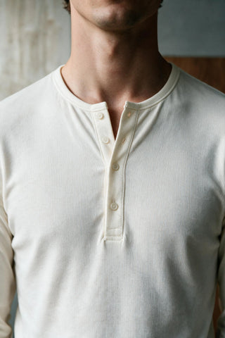 Rib-Knit Henley T-shirt HENLEY ATTIR-MEN