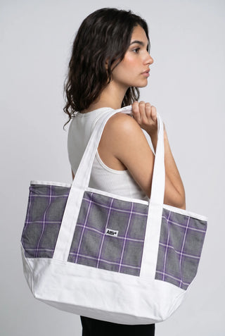 Oversized Tote Bag in Flannel