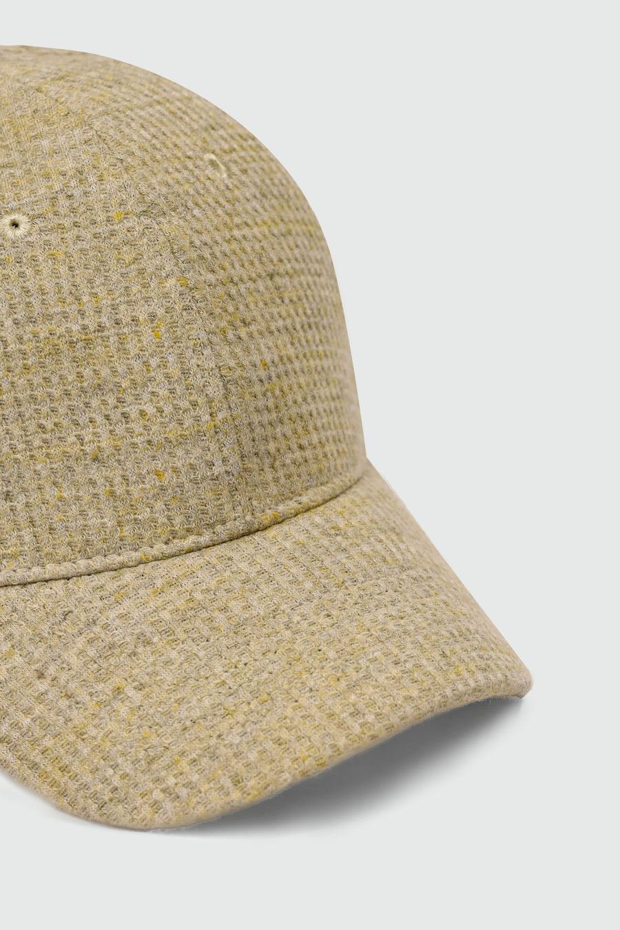 Melange Effect Baseball Cap in Yellow