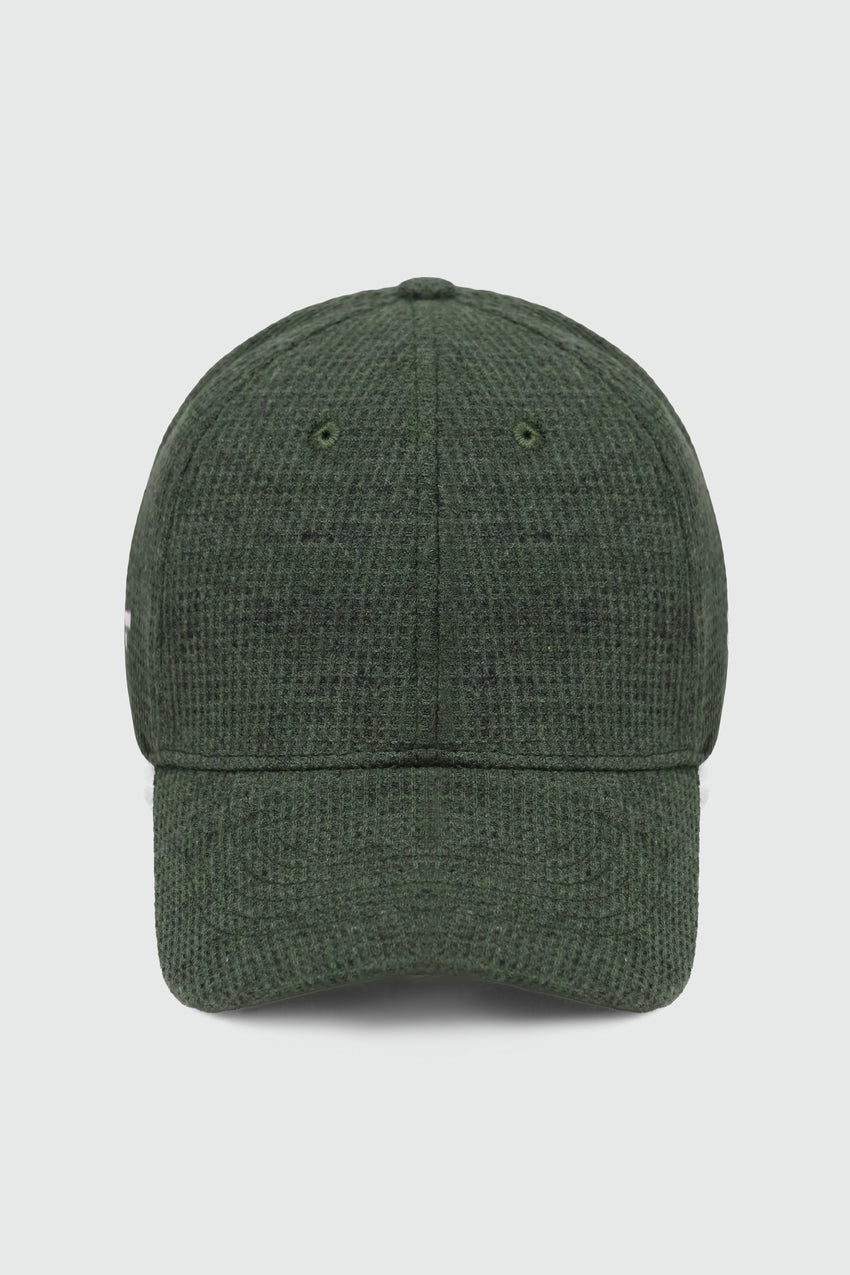 Melange Effect Baseball Cap in Green CAP ATTIR-UNISEX