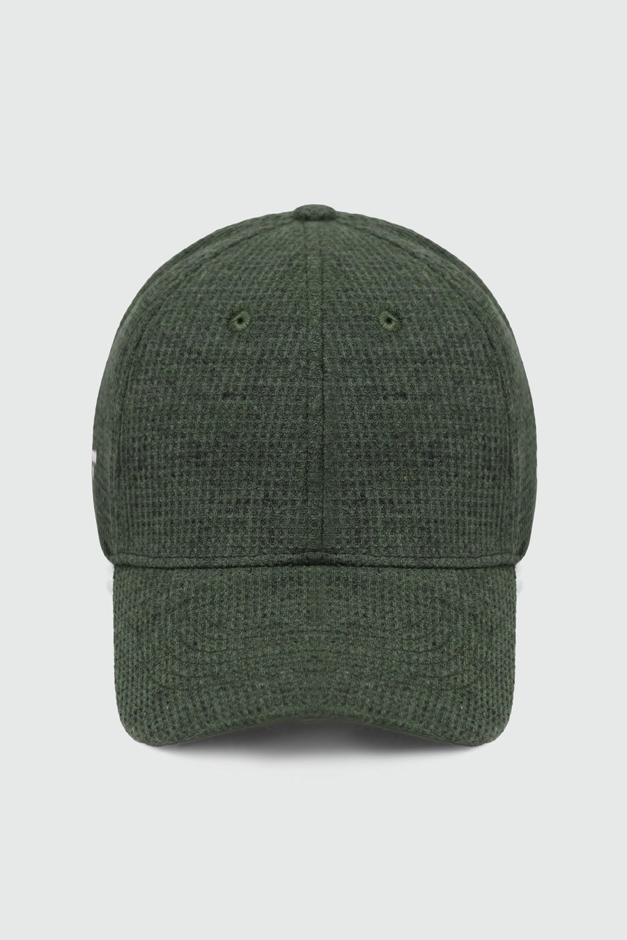 Melange Effect Baseball Cap in Green
