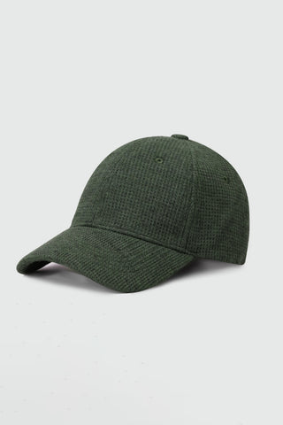 Melange Effect Baseball Cap in Green CAP ATTIR-UNISEX
