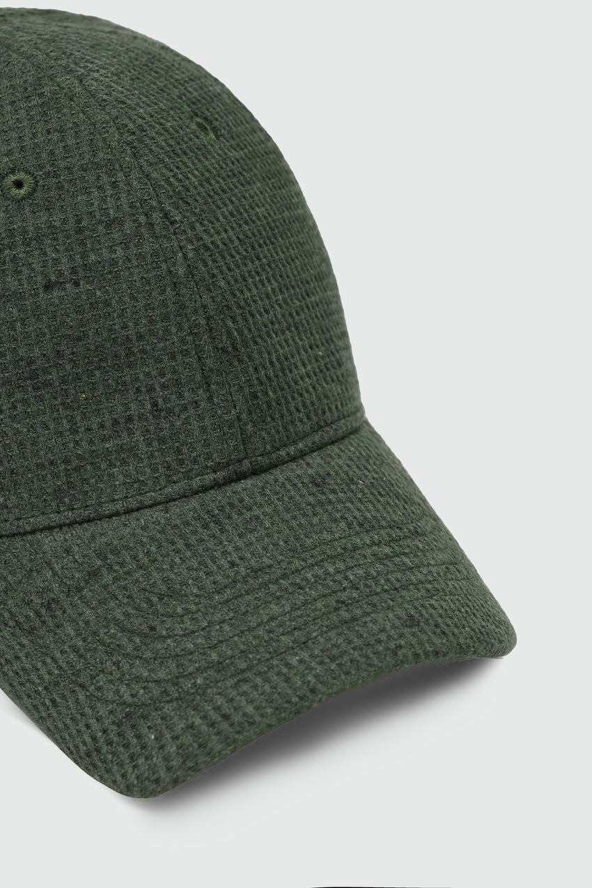 Melange Effect Baseball Cap in Green CAP ATTIR-UNISEX