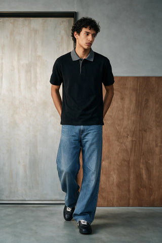 Contrast Collar Detail Polo Shirt POLO ATTIR-MEN