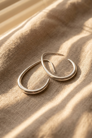 Slim Oval Hoop Earrings EARRING ATTIR-WOMEN