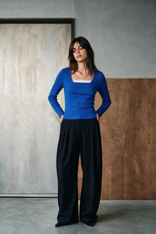 Lace-detail Top TOP ATTIR-WOMEN