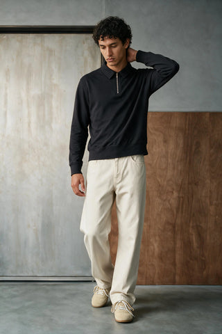 Relaxed-fit Zip-up Polo Shirt POLO ATTIR-MEN