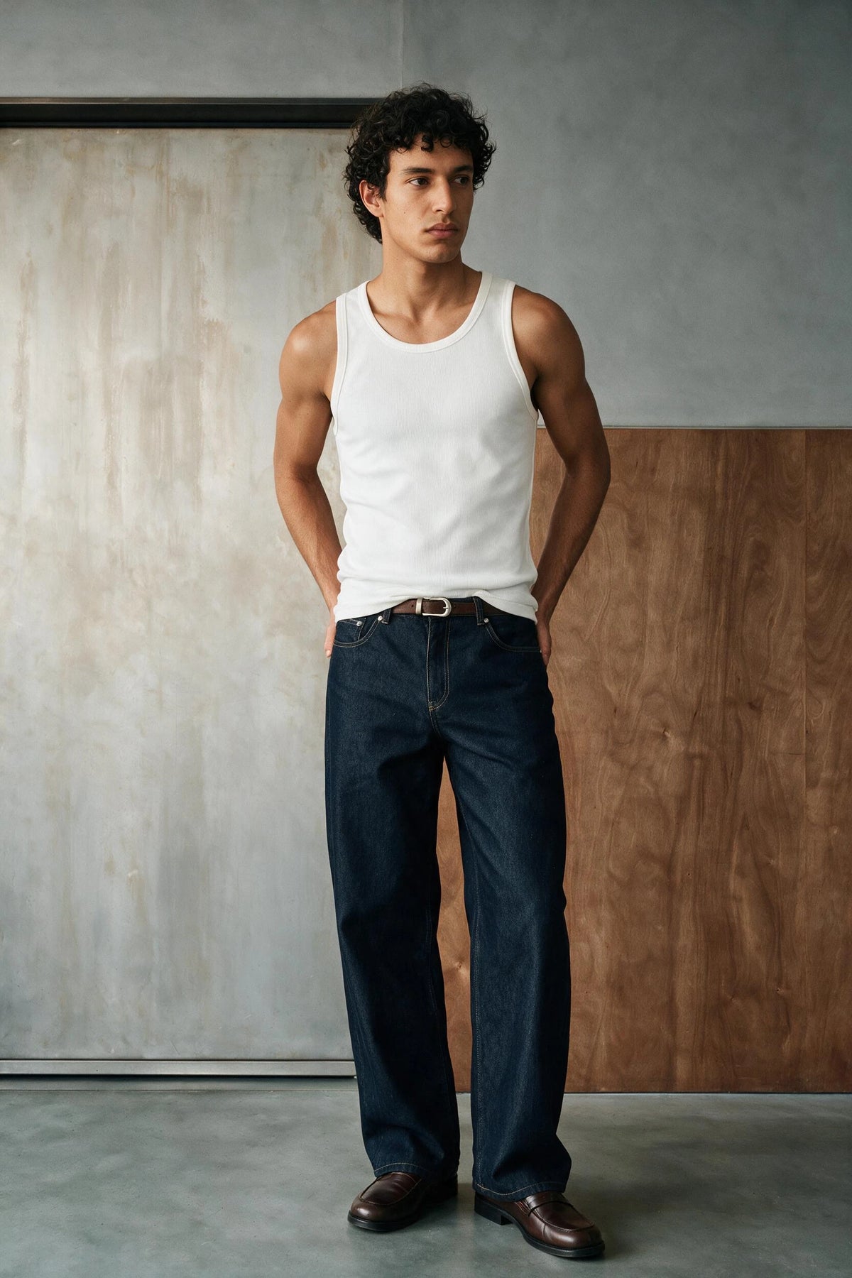 Ribbed Tank Top / WHITE TANKTOP ATTIR-MEN