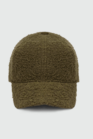 Teddy Fur Baseball Cap in Olive CAP ATTIR-UNISEX