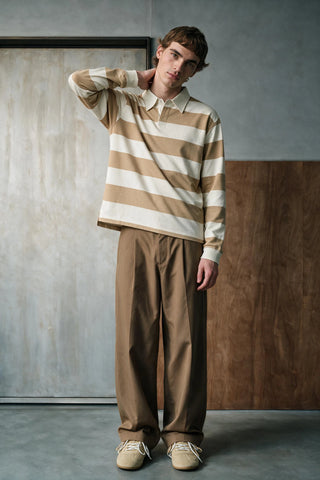 Striped-knit Polo Shirt with Contrast Collar RUGBYPOLO ATTIR-MEN