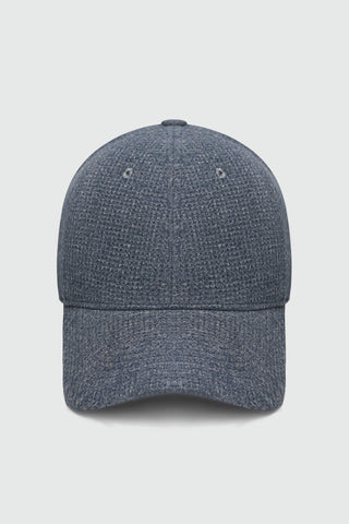 Melange Effect Baseball Cap in Navy CAP ATTIR-UNISEX