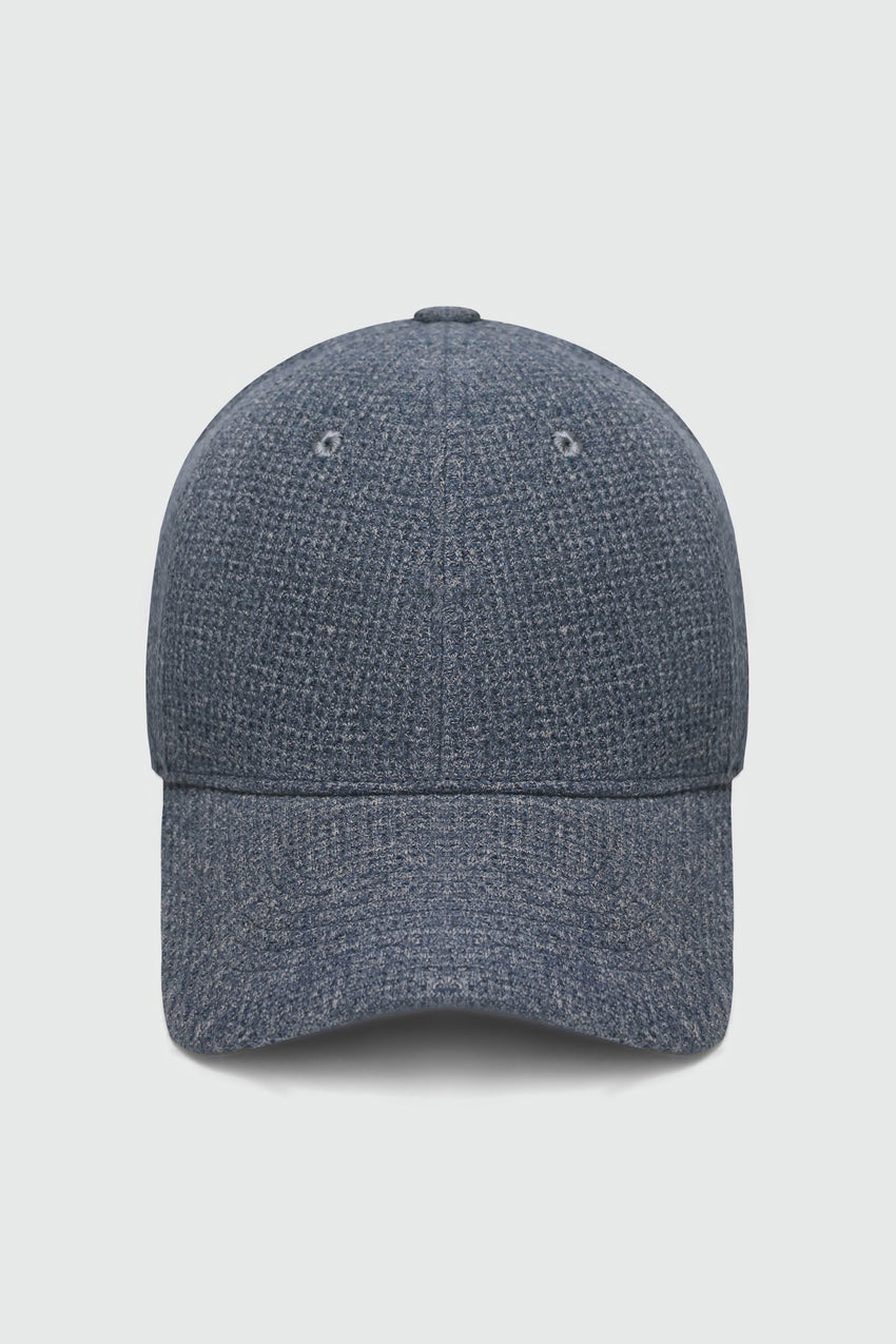 Melange Effect Baseball Cap in Navy CAP ATTIR-UNISEX