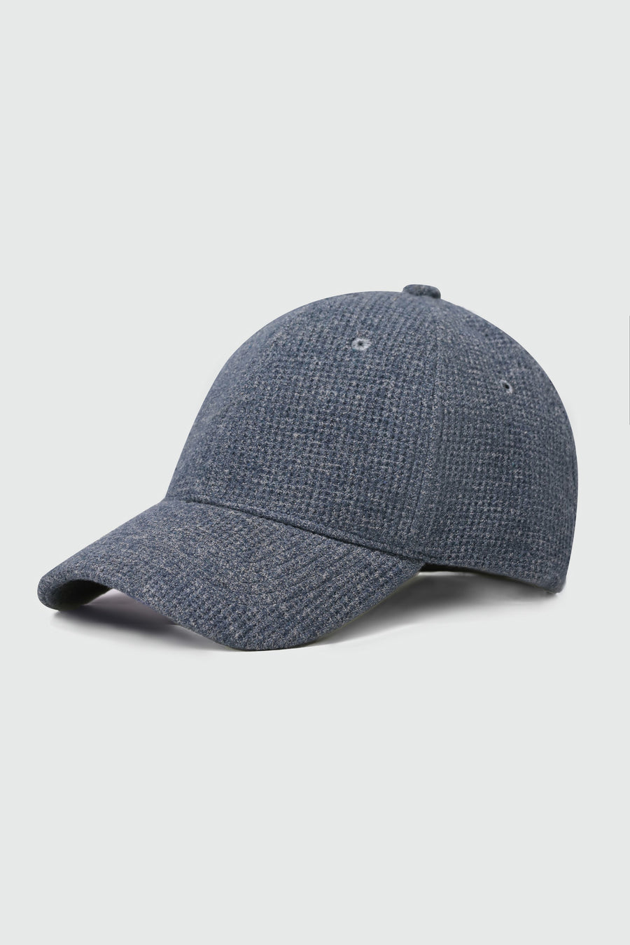 Melange Effect Baseball Cap in Navy
