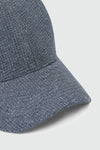 Melange Effect Baseball Cap in Navy CAP ATTIR-UNISEX