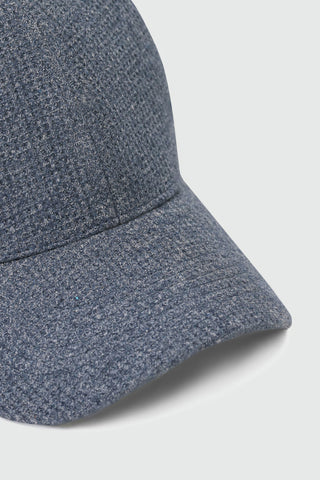 Melange Effect Baseball Cap in Navy CAP ATTIR-UNISEX
