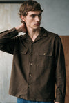 Camp Collar Twill Shacket / OLIVE OVERSHIRT ATTIR-MEN