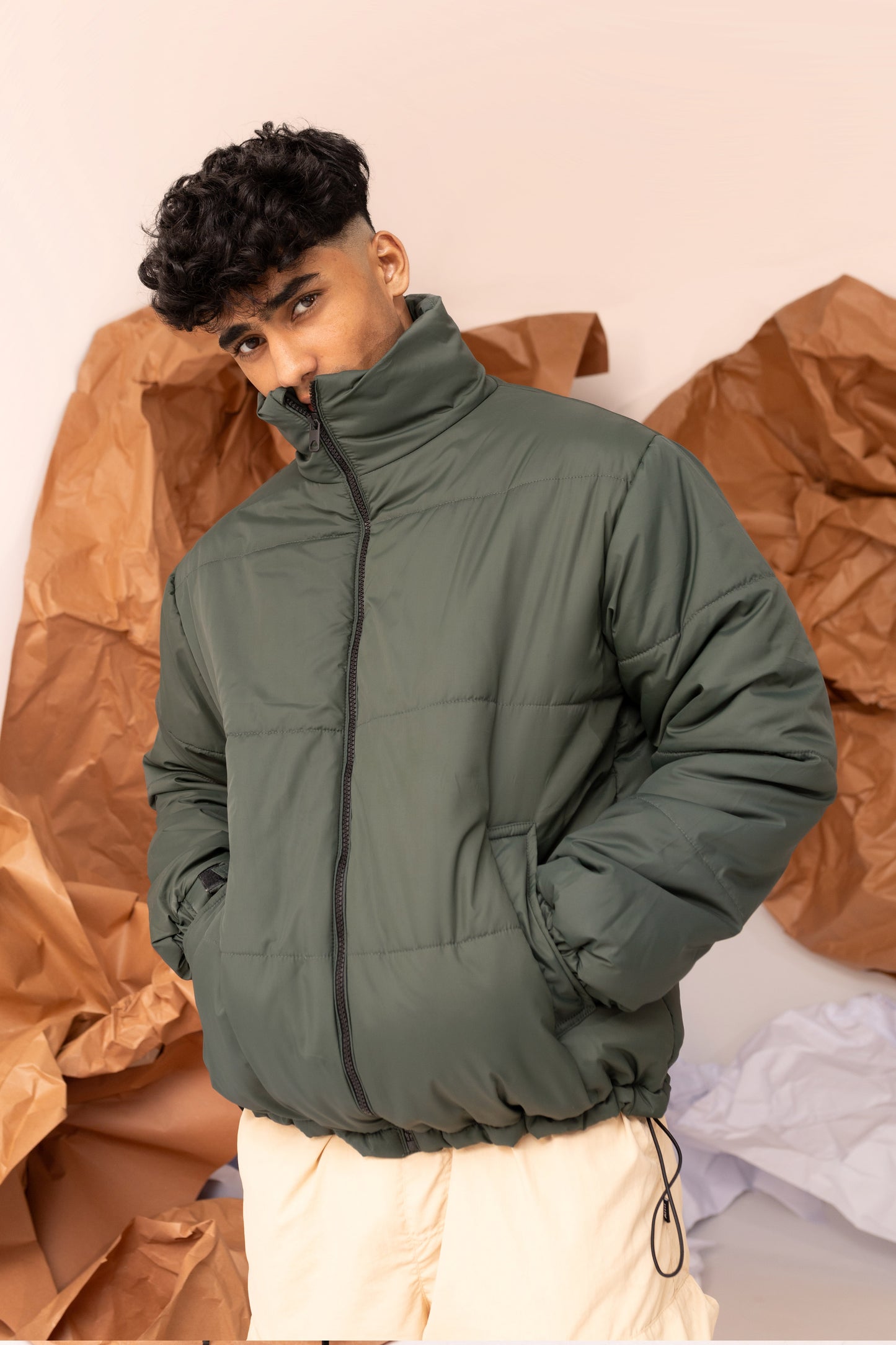 Supersoft Puffer Jacket with in Forest Green