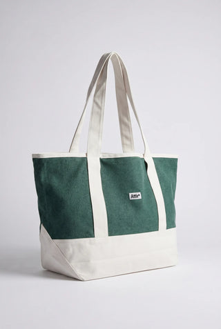 Oversized Tote Bag in Brushed Green