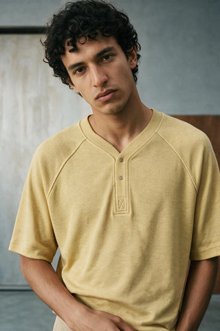 Baseball Neck Henley Shirt HENLEY ATTIR-MEN