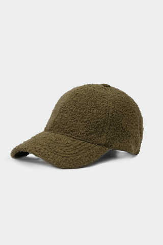 Teddy Fur Baseball Cap in Olive CAP ATTIR-UNISEX