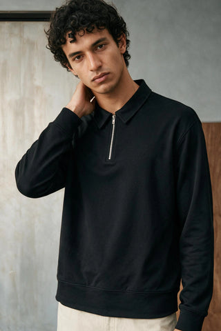 Relaxed-fit Zip-up Polo Shirt POLO ATTIR-MEN