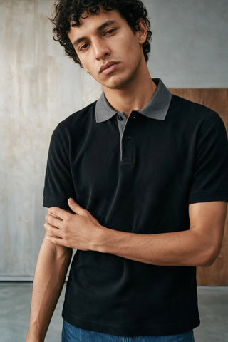 Contrast Collar Detail Polo Shirt POLO ATTIR-MEN