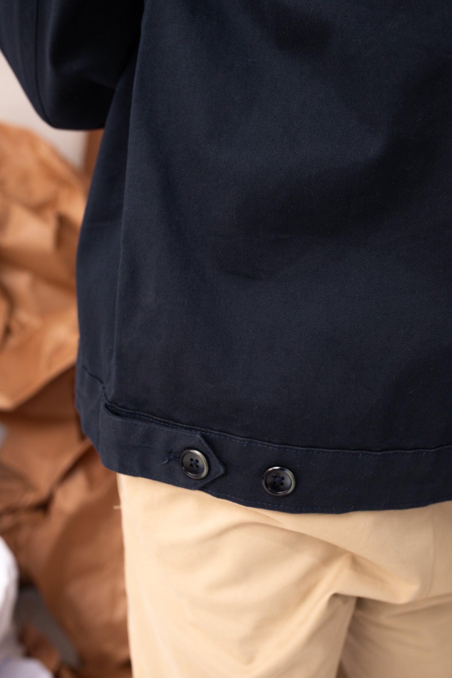 Twill Overshirt in Navy