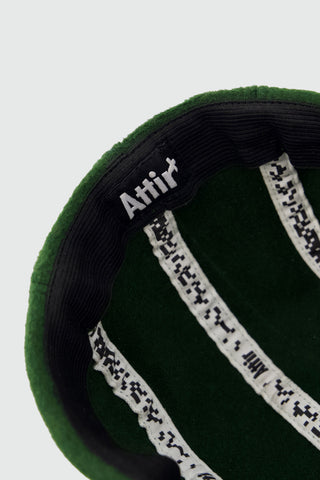 Fuzzy Wool Flat Cap in Green