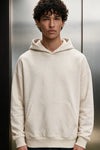 Structured Oversized Hoodie / MELANGE BEIGE HOODIE ATTIR-WOMEN