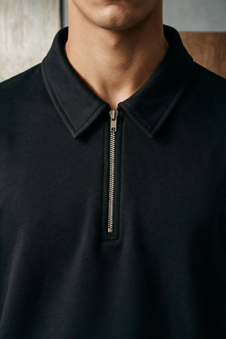 Relaxed-fit Zip-up Polo Shirt POLO ATTIR-MEN