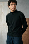 Ribbed Mock Neck / BLACK MOCKNECK ATTIR-MEN